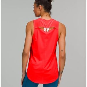 Lululemon red mesh cutout sculpt tank size 6